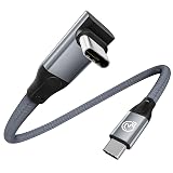 USB C ケーブル 短い 30CM L字 USB C 3.2 Gen 2x2 20Gbps高速データ転送 240W PD3.1超高速充電 4K@60Hz映像出力 30センチ Type C オス - オス 90度 タイプ C 直角ケーブル L型充電コード MacBook、iPhone 17/16/15シリーズ、Galaxy S25 S24、Pixel、XperiaなどType C機種対応