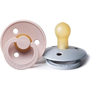 BIBS ビブス 天然ゴム BPAフリー おしゃぶり (2個パック) 北欧 新生児 (Cloud/Blush, サイズ1…