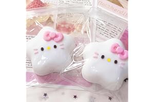 CHALAN スクイーズ もちもち ぷにぷに 水感 癒し系 かわいい 低反発 ストレス解消 肉球 ビスケット ドーナツ ふわもち 面白い 柔らかい 弾性 触感いい 握る玩具 感覚おもちゃ グッズ 暇つぶし 撮影小物 プレゼント 子供 大人兼用 キラキラ星（KT風）2個セット
