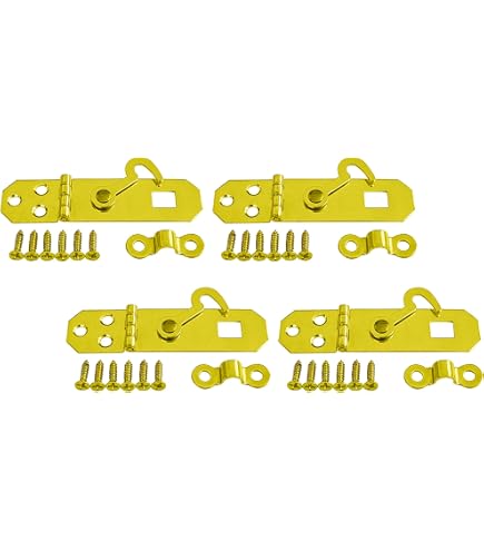 HJGarden 6-Pack Brass Solid Padlock Hasp – Mini Buckles With Screws For Jewelry Boxes, Gift Boxes, Furniture, Antique Bronze Finish