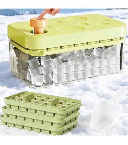 Amazon｜製氷皿 369グリッド 蓋付き 大容量 丸い 小さい氷 丸氷 小粒