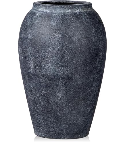 Amazon.co.jp: JUHAN ブラックセラミック陶器花瓶 直径16cm×高31.5cm