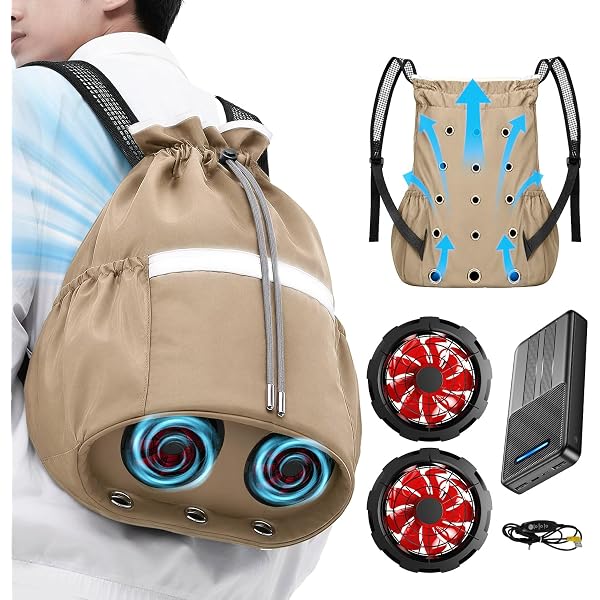 Amazon.co.jp: [Moon-Valley] 空調ファン付きリュック 空冷バック