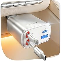 Amazon.co.jp: LISEN 車 充電器巻き取り シガーソケットUSB【2026年新