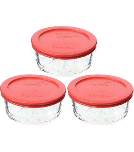 Amazon | (4, Green) - Pyrex Simply Store Glass Food Storage Set