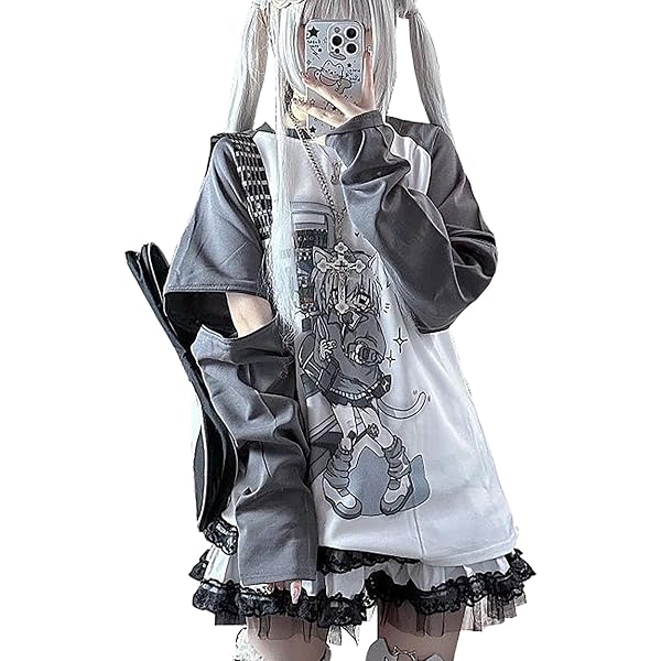 ＸＨＳＵＫＡＤＯ 病みかわいい Tシャツ レディース 夏 半袖 水色 Y2K サ