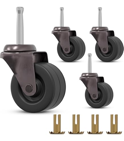 Amazon.co.jp: アンティーク真鍮キャスター ゴムホイール付き 1-5/8