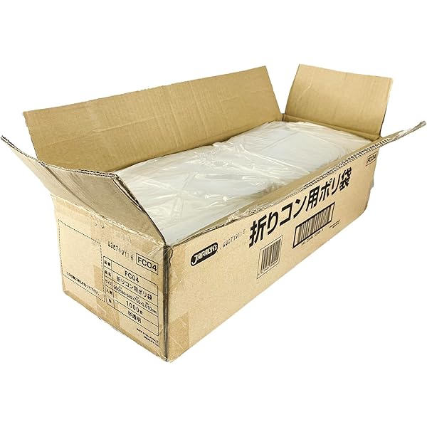 Amazon.co.jp: 折りコン用ポリ袋 HD 0.010×960×750mm 半透明 （1000枚