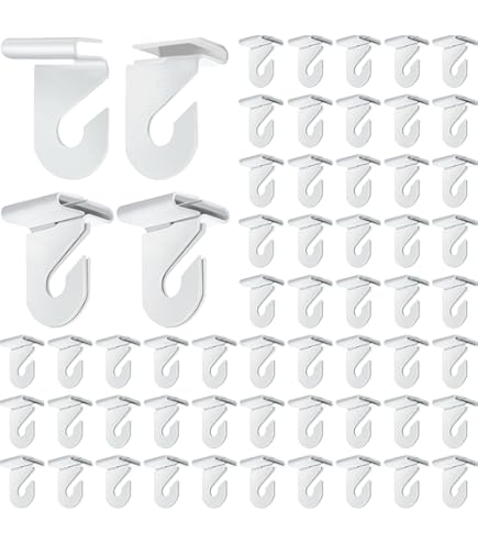 Window Display Hooks 50 Pack Clip Strip 36" Double C Hooks - Ceiling & Window Sign Holders For Banners, Posters, Displays 36" Long Display Hooks 50 - View #5