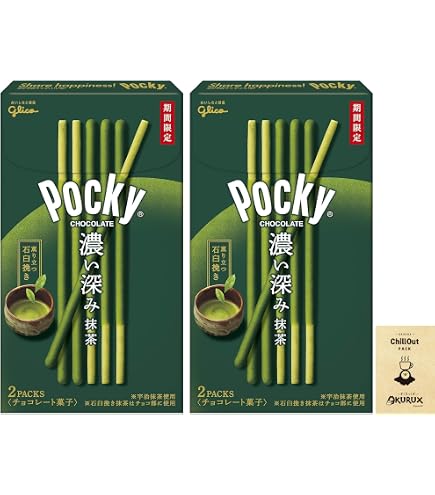 Amazon | ☆ポッキー 2層仕立て 濃い渋み抹茶 2袋入り×3個 | 日本