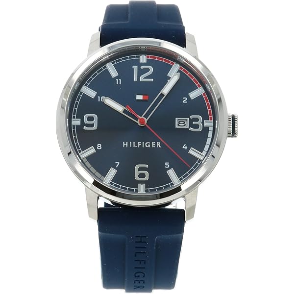 トミーヒルフィガー 腕時計 手表 メンズ シリコンベルト 青 文字盤