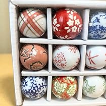 値下げ⭐︎陶器の浮き玉＊夏にぴったり♪ 睡蓮鉢やメダカ鉢に（まとめ買い歓迎）黄色 71k6CPreCXL._AC_UL210_SR210,