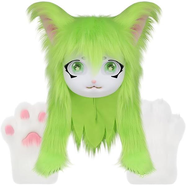 Amazon | [BANBAS] 原作忠実！ 着ぐるみヘッド 猫 立ち耳 白 全頭