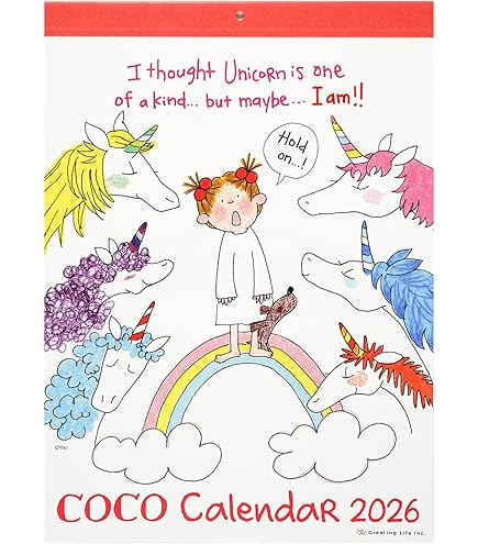 Amazon | グリーティングライフ 2026年 カレンダー ココちゃん 卓上 C