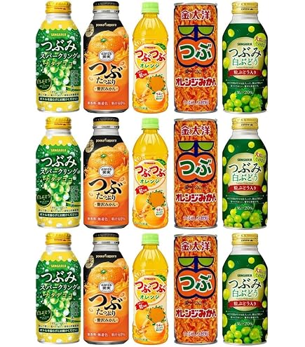 Amazon.co.jp: ポッカサッポロ つぶたっぷり贅沢みかん 400gボトル缶
