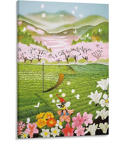 Amazon.co.jp: 藤城清治 こたつと猫 絵画 ポスター 工芸品の装飾品 壁