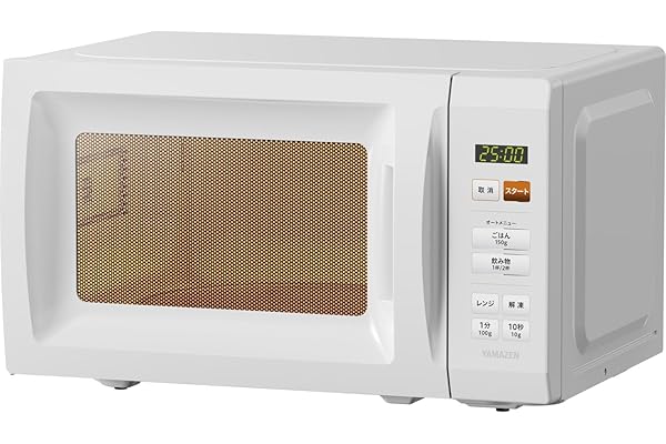 [山善] 電子レンジ 17L 単機能 一人暮らし 二人暮らし ヘルツフリー ターンテーブル オートメニュー搭載 全国対応 タイマー機能付き ホワイト YRM-HF171(W)