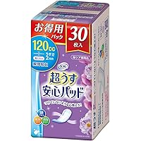 リフレ 超うす 安心パッド お得用パック 失禁 尿モレ 尿漏れシート 薄型 吸収 消臭 120cc 30枚入