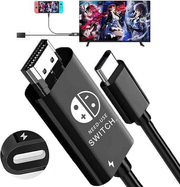Chayoo Switch ドック Switch テレビ接続出力【2026新登場】Switch 2 ドック Switch テレビ接続ケーブル 純正直接にTV出力Hdmi 4K 60HZ&1080P解像度 TVモード PD急速充電 高性能チップ 遅延なし 小型 多機能 持ち運び便利Switch 2/Switch/Switch OLED/パソコン/タブレット/スマホなどに対応 (ブラック) - 1