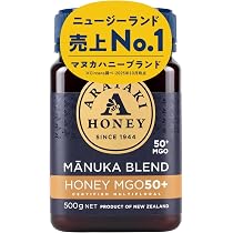 Amazon | マヌカハニー 正規品 MGO50+/500g【非加熱/無農薬】 蜂蜜