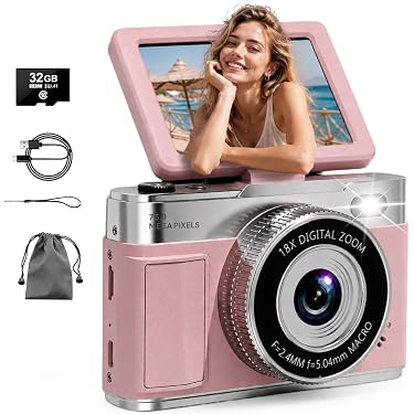 ⭐️新品⭐️5K デジタルカメラ 18倍ズーム 旅行 運動会 スマホ転送 ピンク Amazon.co.jp 最新リリース: コンパクトデジタルカメラ の新着
