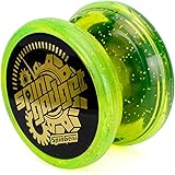 スピンギア スピンガジェット 初心者からのヨーヨー 大人も子供も楽しめるデザイン (ネオンイエローグリッターｘブラック パッケージ版)