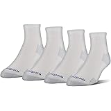 MediPeds Unisex-Adult's NanoGLIDE Quarter Socks, 4-Pack