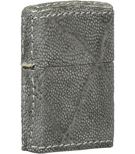 ジッポーライター　リアルパイソン ZIPPO 本錦蛇革巻き パイソン ジッポ ライター 鱗柄 全面 蛇