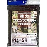 日本マタイ(マルソル)動物よけネット 強力フェンスネット 37.5mm目 1m×5m HC07049 切ってもほつれない角目タイプ 茶