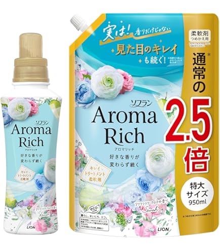 Amazon | セット売り ソフラン アロマリッチ サラ 柔軟剤 本体 480ml+