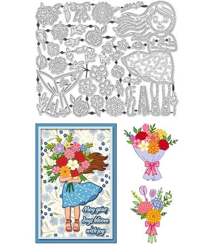 Amazon.co.jp: DzIxY 様々な花 メタルカッティングダイス カード作成