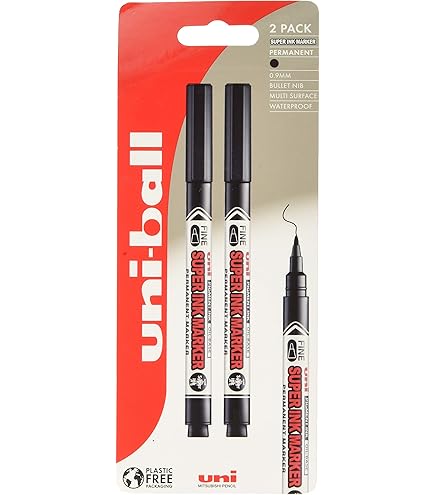 Amazon | ZEYAR ツインチップ 油性マーカー CD/DVDマーカー 6色 黒6本