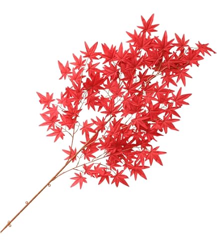Amazon | 造花 もみじ中枝 赤 10本セット | ノーブランド品 | 造花 通販