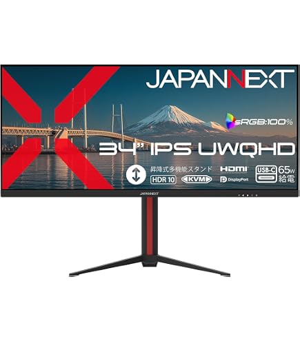 Amazon.co.jp: JAPANNEXT 34インチ モニター UWQHD 3440 x 1440 IPS
