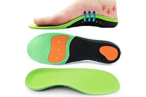 Arch Support Orthotic Insoles, H HOME-MART Plantar Fasciitis Insole, Full Length Heel Seats Foot Orthotic Inserts with Arch Support for Treating Heel Pain and Spurs