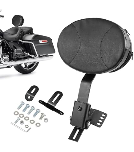 Amazon | Harley Davidson1997-2026(固定バックレスト)用調節可能な