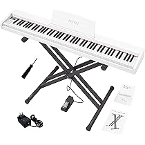 Amazon.co.jp: IKTMI 電子ピアノ 88鍵盤 ピアノ 木製 88鍵 電子