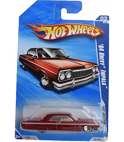 Amazon | Hot Wheels 2020 Tooned '64 Chevy Impala, Blue 58/250