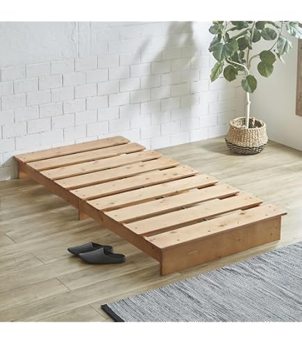 Amazon｜良木久印 ベッド シングル ベッドフレーム すのこベッド