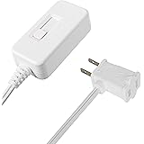 Aiwodeテーブルランプ調光スイッチ、調光可能LED/CFLライト、白熱電球およびハロゲン電球、フルレンジスライドコントロール、コード長さ1.5M PSE認証（白い、1個入り）