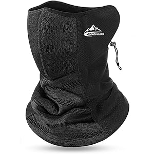 ネックウォーマー ネックガード【フルブラック】 防寒防風 暖かい 柔らかい 伸縮性 通気性 速乾性 UVカット 日焼け防…