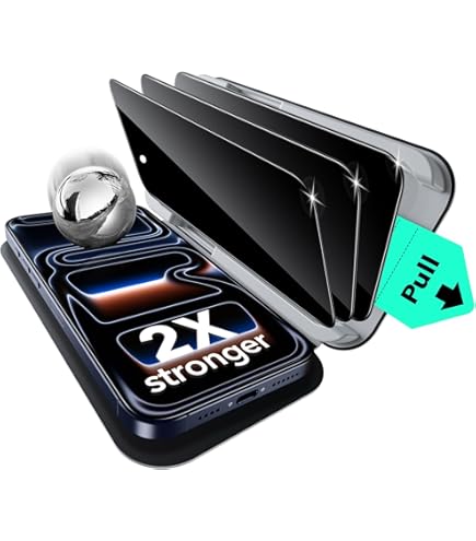 WSKEN Voor iPhone 17/iPhone 16 Pro, pantserglas, inkijkbescherming, 360° anti-spy, auto-stofverwijdering, 9H hardheid, privacy, beschermfolie, full screen protector, anti-vingerafdruk, zonder