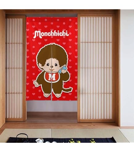 Amazon｜モンチッチ 暖簾 ドアカーテン 防寒カーテン 間仕切りカーテン