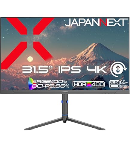 Amazon.co.jp: JAPANNEXT PCモニター JN-315V4KHDR-J ブラック ［31.5