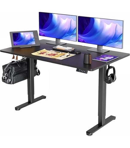 bilbil デスク 昇降式 電動昇降式机 140CM×60CM Amazon | BilBil デスク パソコンラック つくえ 電動昇降式 机 140CM