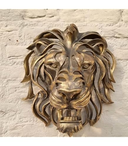Amazon.co.jp: ZGSYH 大型ライオンヘッド壁装飾、新しい手作りライオン