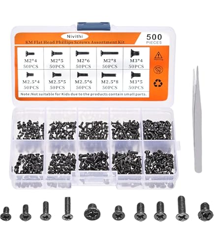 karakenPCパーツセット Amazon | 12個入り ネジM2x3mm + 工具 Torx T5 交換用ボトムケース