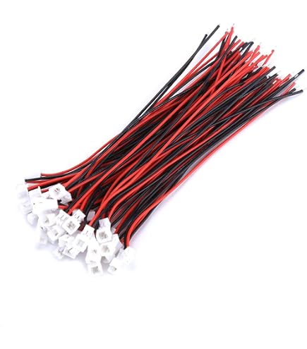 Elechawk 10 Cables Conector Macho Y Hembra Para Batería JJRC H36 H67, Blade Inductrix, Eachine E010 E013 – JST-PH 2.0, 80mm, Cable De Silicona 22 AWG