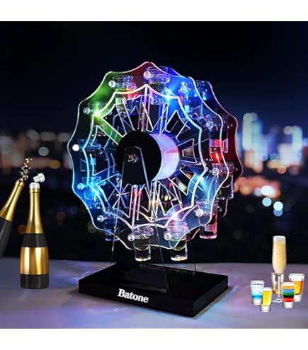 光るカクテルラック テキーラ観覧車 12カップ テキーラ地球儀LED酒ボトルの棚 テキーラ観覧車 LEDボトル棚 カクテルグラスホルダー 12カップ