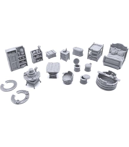 Locking Dungeon Tiles – Masonry Staircase Set For Tabletop RPGs & Wargaming, 3D Printed Terrain